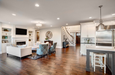 Living room and kitchen of a modern home